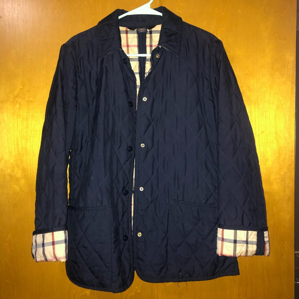 Brooks Brothers Burberry Navy Quilted Jacket